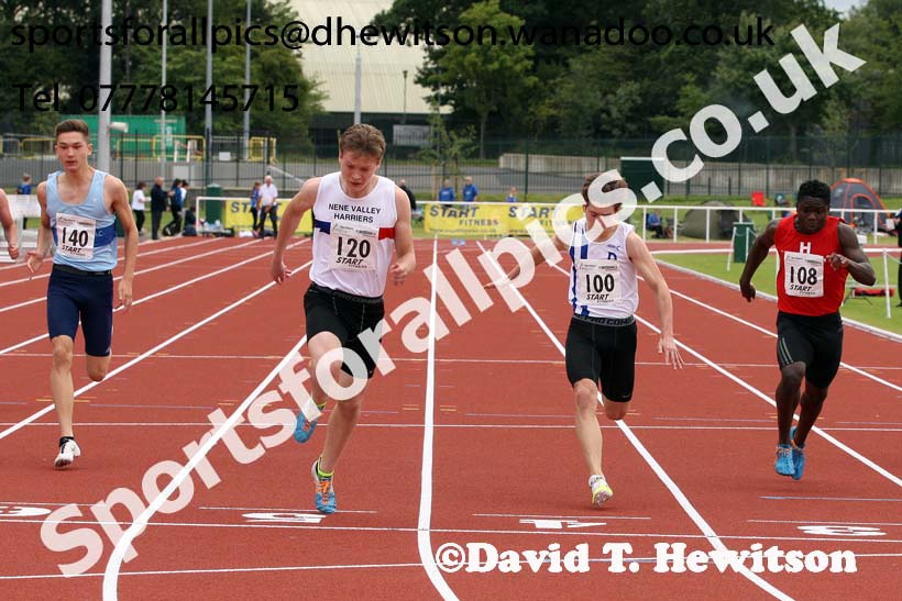 Under-15 boys 100 metres. Photo: David T. Hewitson/Sports for All Pics